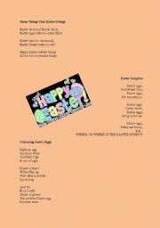 English worksheet: Easter poems