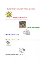 English worksheet: weather