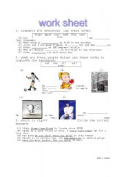 English worksheet: grammar present progressive and simple present worksheet