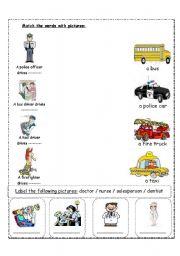 English Worksheet: Community helpers