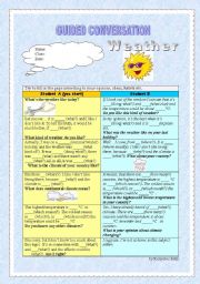 Guided conversation - Weather / Seasons
