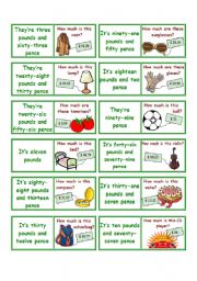 English Worksheet: Price domino 2-2