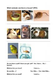 English worksheet: PETS