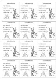 English Worksheet: EASTER RHYME