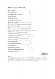 English Worksheet: question-tags