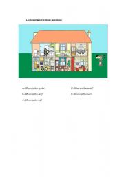 English Worksheet: Parts of the house