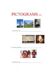 English Worksheet: Pictograms D (4 of 4)