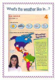 English Worksheet: Whats the weather like in...?