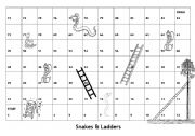 Board Game - Snakes & Ladders - with English Game Questions and instructions