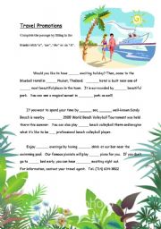 English Worksheet: Travel Promotions