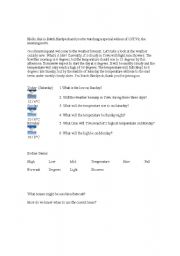 English Worksheet: Weather Forecast