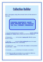 English worksheet: Collaction Builder