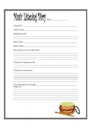 English Worksheet: Music listening