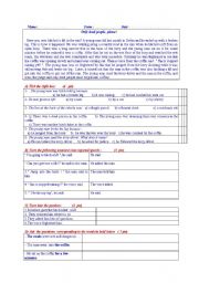 English Worksheet: A SORT TEST : Only dead people , please !  READING SKILL & GRAMMAR