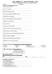 English Worksheet: grammar exam