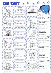 English Worksheet: CAN / CANT (5)