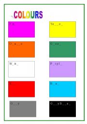 English worksheet: 2 pages of  COLOR activity for YOUNG LEARNERS AND VERY YOUNG LEARNERS