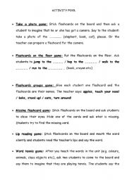 English Worksheet: games