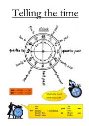 English Worksheet: Telling the time