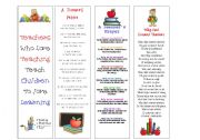 English Worksheet: Bookmarks for teachers