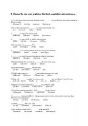 English Worksheet: conjunctions