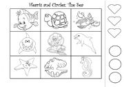 English Worksheet: Sea animals game