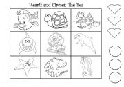 English worksheet: Sea animals game