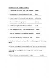 English worksheet: Paraphrasing