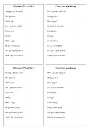 English worksheet: Classroom vocabulary