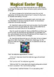 English Worksheet: magical easter egg