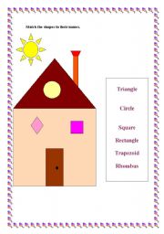 English Worksheet: shapes