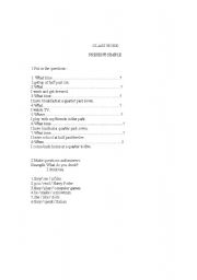 English worksheet: PRESENT SIMPLE WORKSHEET