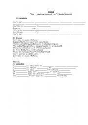 English worksheet: SONG: 