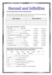 English Worksheet: Gerund and infinitive