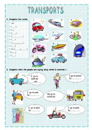 English Worksheet: Transports