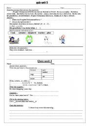 English worksheet: quize