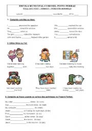 English Worksheet: PRESENT PERFECT