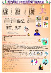 English Worksheet: Simple  Present  Tense