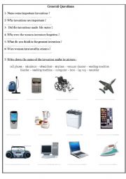 English Worksheet: inventon