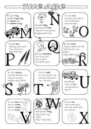 English Worksheet: The alphabet poems - Part 2