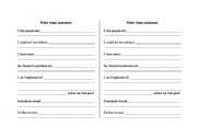 English worksheet: FIRST DAY ACTIVITY - FINISH THE SENTENCES