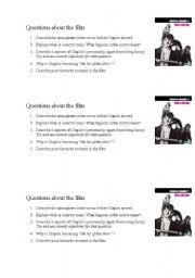 English Worksheet: Questions about CHAPLIN movie The Circus