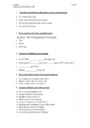 English Worksheet: exams first level