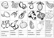 English Worksheet: Fruits cards