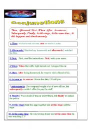 English Worksheet: Conjunctions