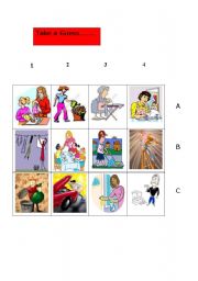 English Worksheet: Guess the job!!! (Household Chores)