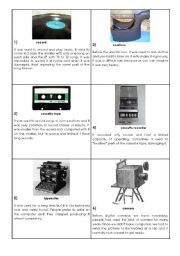 English Worksheet: Museum of technology - cards - second part