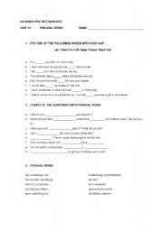 English worksheet: headway pre unit12