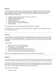 English Worksheet: Role Plays