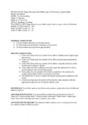 English Worksheet: prepositions lesson plan 